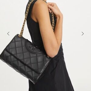 Brand New Tory Burch Fleming Soft Convertible Shoulder Bag (Black) $698